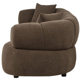 Casarin Brown Fabric Channel-Back Sofa — product image 4