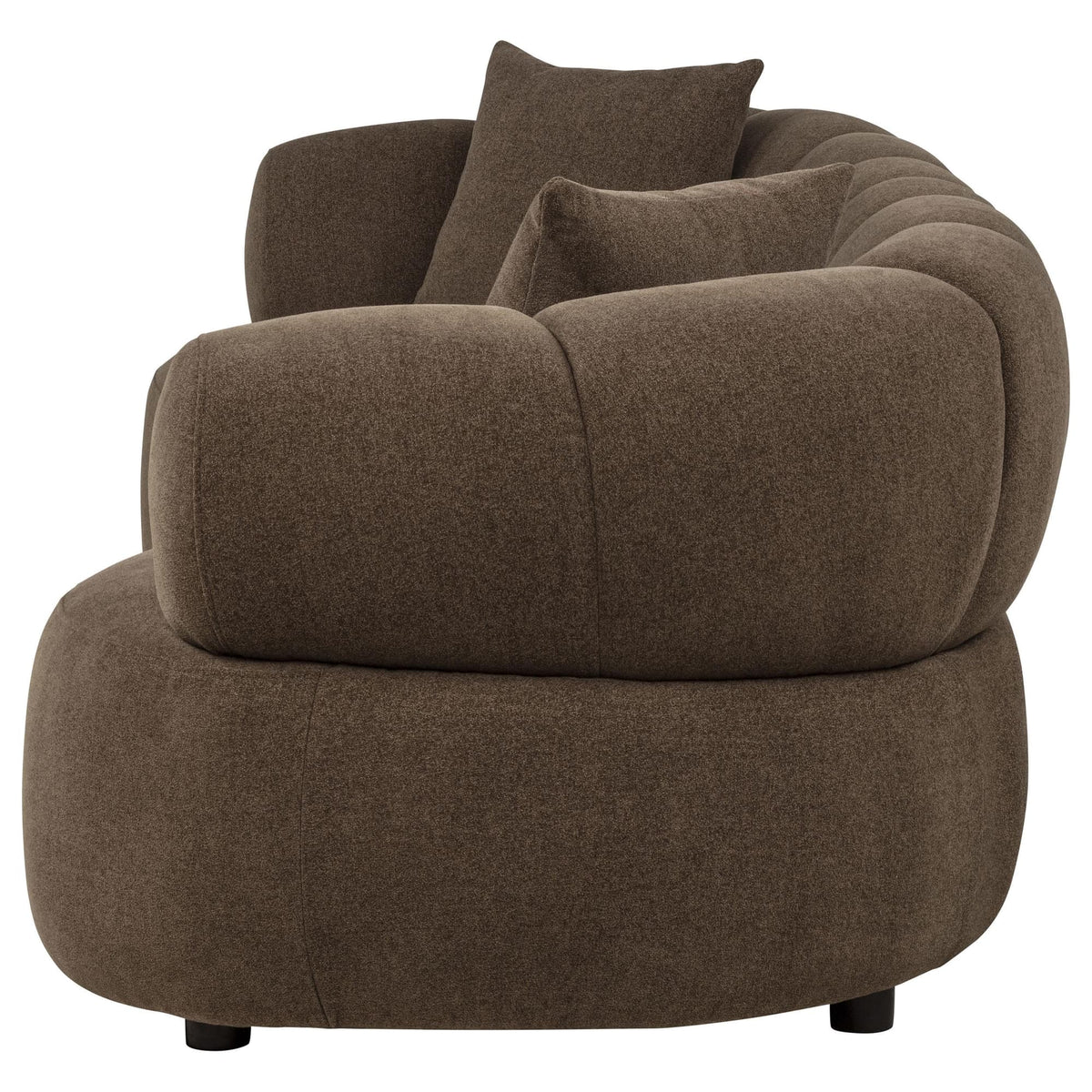 Casarin Brown Fabric Channel-Back Sofa — product image 4