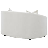 Rainn Boucle Upholstered Sloped Arm Loveseat Latte — product image 7