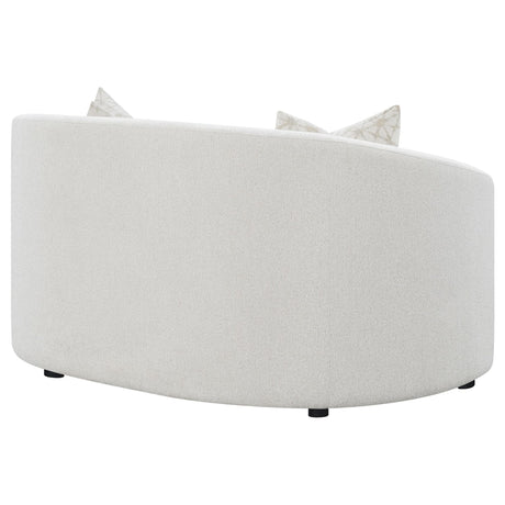 Rainn Boucle Upholstered Sloped Arm Loveseat Latte — product image 7