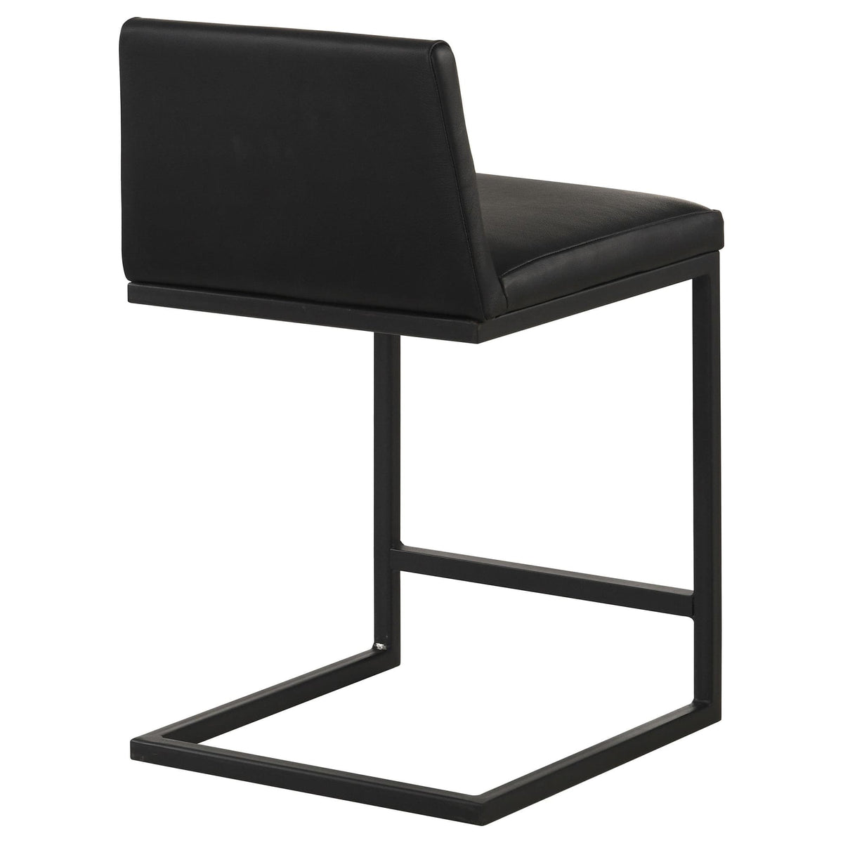Vardon Genuine Leather Counter Height Chairs Black Set of 2 — product image 7
