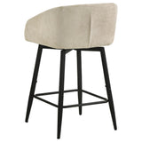 Rainer Cream Fabric Upholstered Swivel Counter Height Chair Set of 2 — product image 6