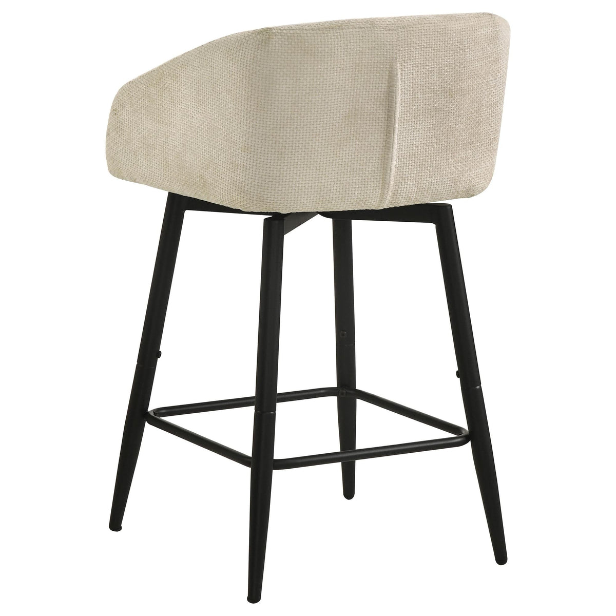 Rainer Cream Fabric Upholstered Swivel Counter Height Chair Set of 2 — product image 6