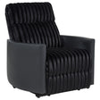 Madden Corduroy Upholstered Track Arm Manual Recliner Black — product view