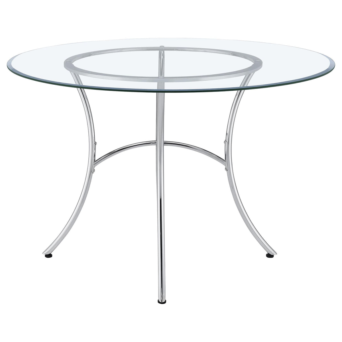 Kline 48-inch Round Glass Top Dining Table Chrome — product image 4