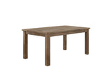 Front angle of Janina Teal rectangular dining table