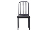 room view of Tripp Black Hued Faux Leather Dining Room Set dining room furniture