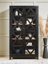 Christop Black/Brown Accent Cabinet — product view
