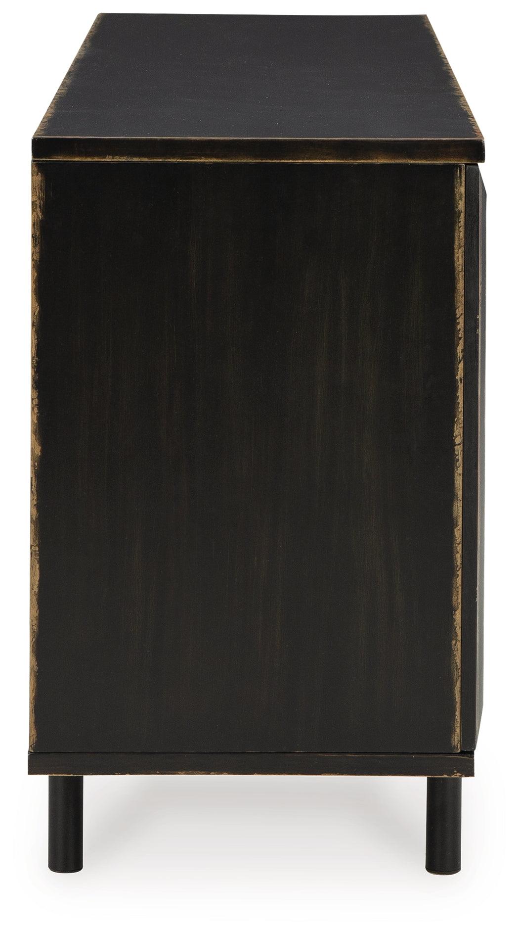 Close-up of door pattern on Fair Ridge Accent Cabinet