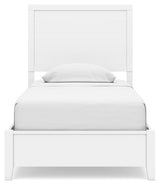 Binterglen White Twin Panel Bed — front view