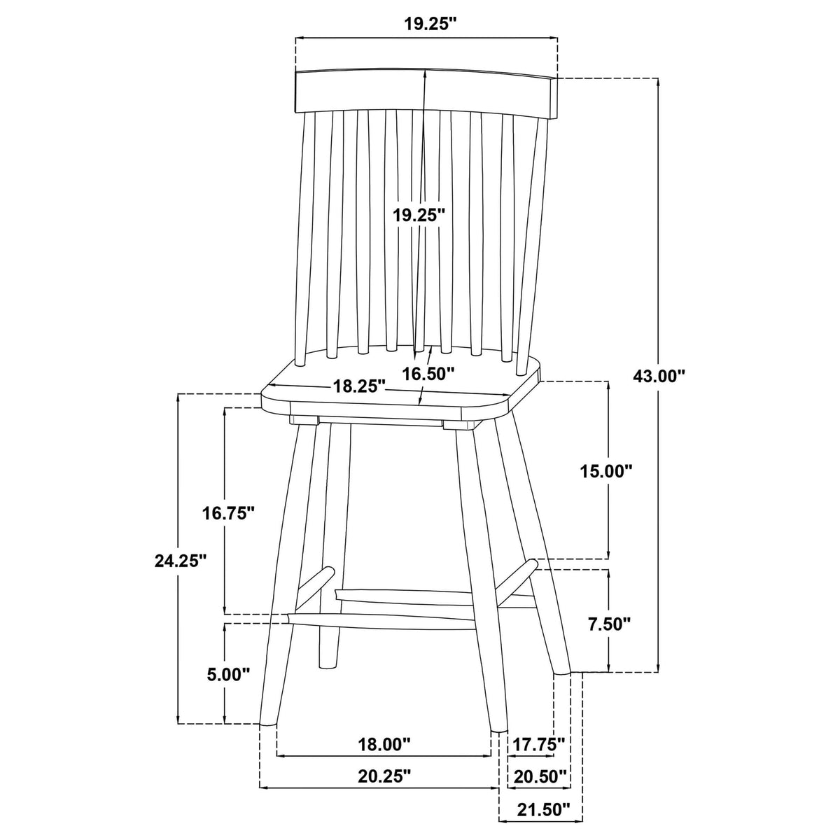Andrews 5-Piece Round Counter Height Dining Set Light Ash — product image 11