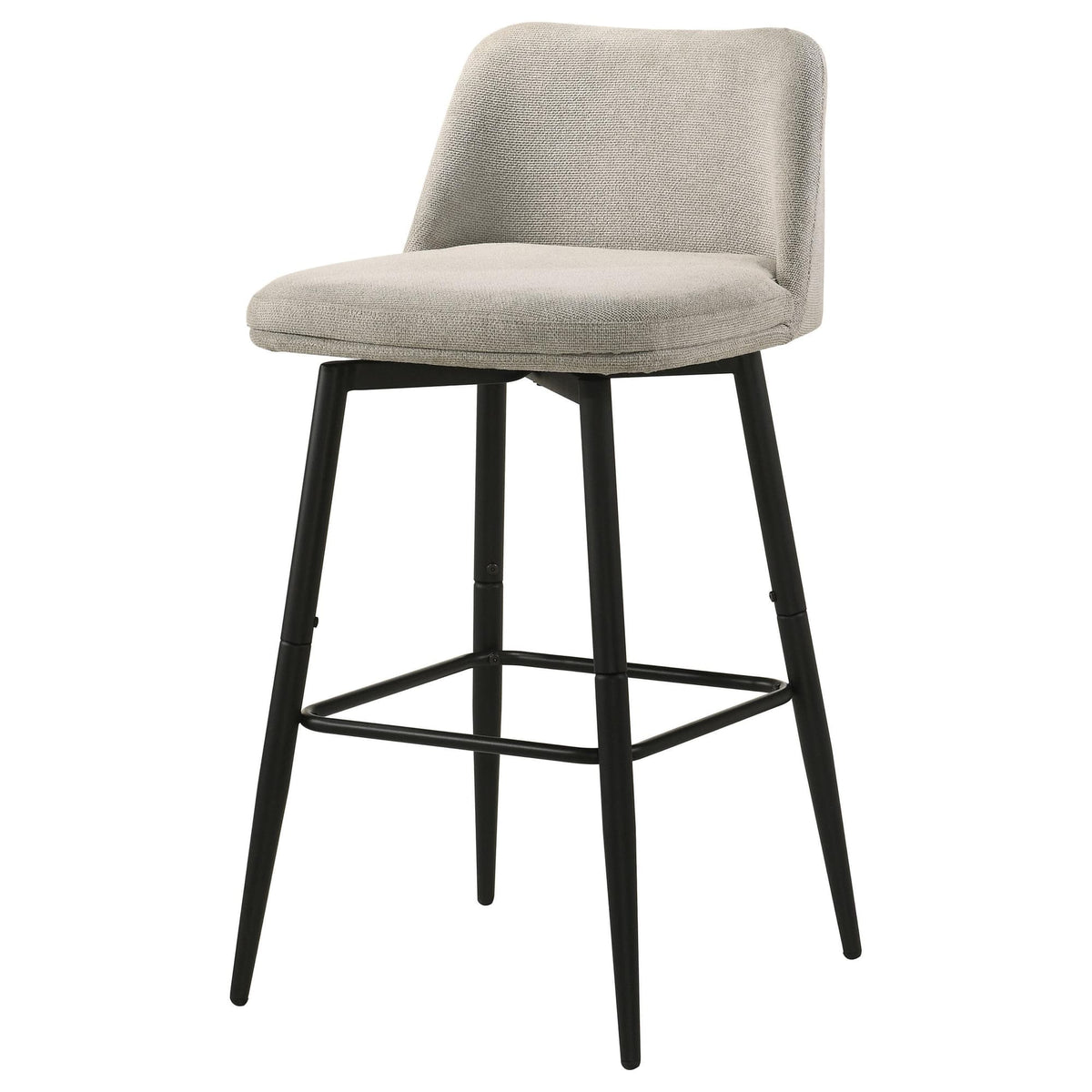 Mellor Slate Brown Fabric Upholstered Swivel Bar Chair Set of 2 — product image 4