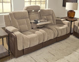 Mixed Motion Brownstone Chenille / Faux Leather Power Reclining Sofa — product image 12