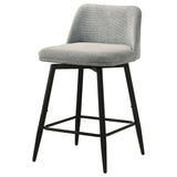 Mellor Grey Fabric Upholstered Swivel Counter Chair Set of 2 — product image 4