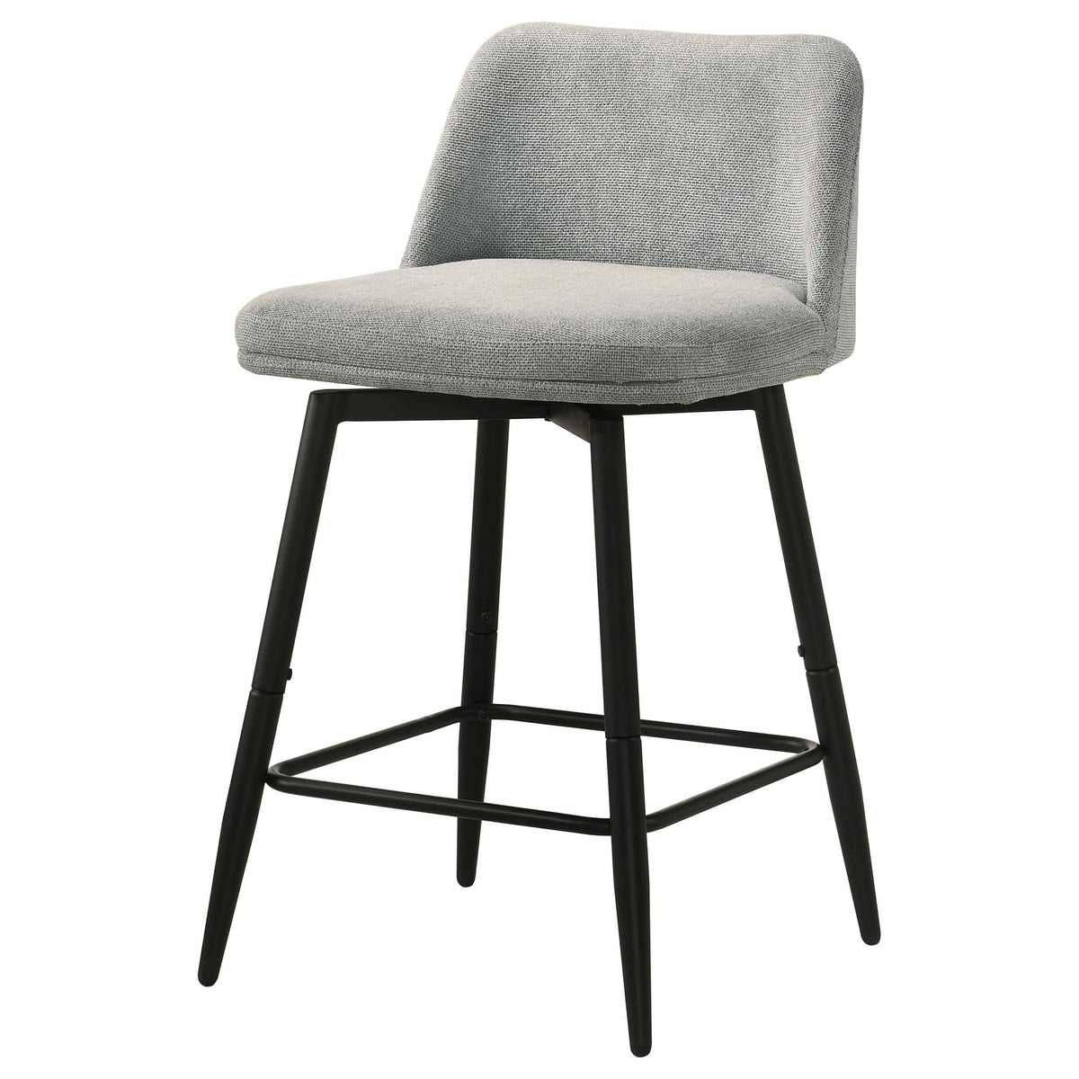 Mellor Grey Fabric Upholstered Swivel Counter Chair Set of 2 — product image 4