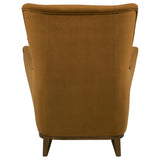 Catala Upholstered High Back Accent Chair Rust and Coffee — product image 7