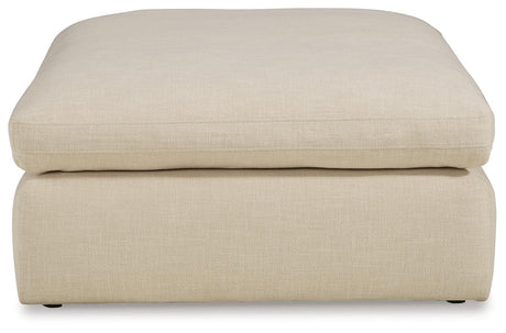 Elyza Linen 3-Piece Sectional with Ottoman — front view