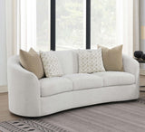Rainn Boucle Upholstered Sloped Arm Sofa Latte — product image 2