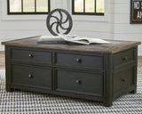 Tyler Grayish Brown/Black Coffee Table with 2 End Tables — product image 5