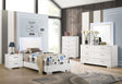 Felicity twin bed with LED headboard in glossy white