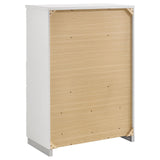 Felicity 5-piece twin bedroom set with LED-lit headboard and mirror in glossy white