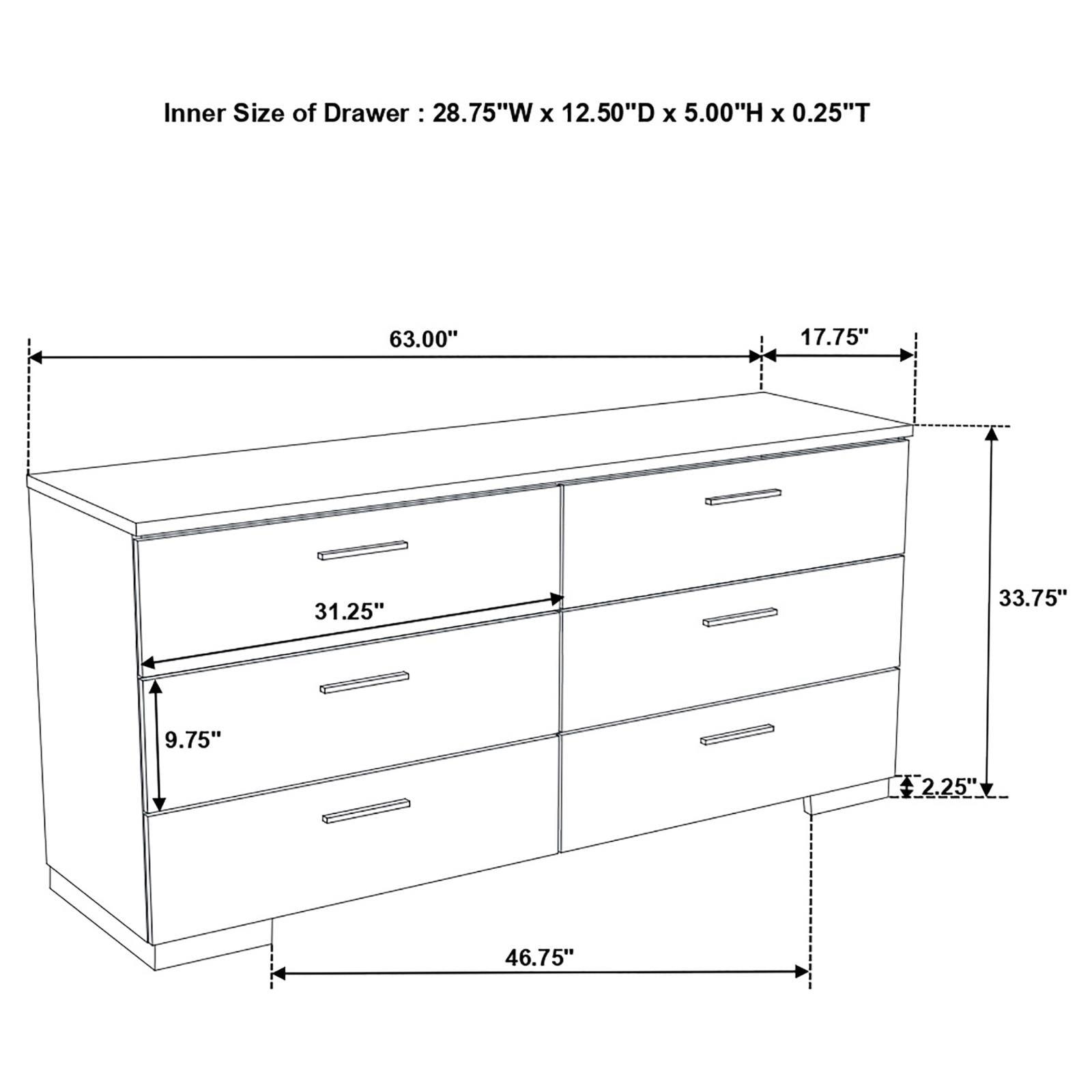 Felicity 5-piece twin bedroom set with LED-lit headboard and mirror in glossy white