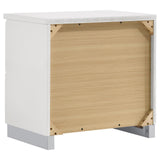 Felicity 5-piece twin bedroom set with LED-lit headboard and mirror in glossy white