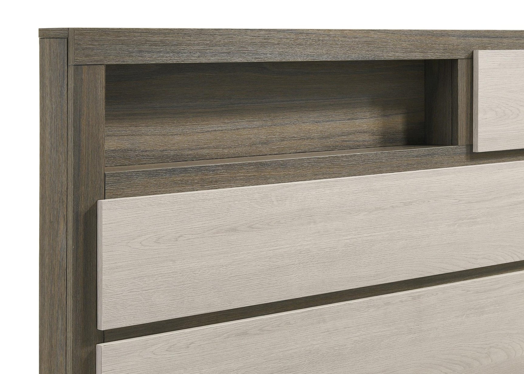 Fenwick Eastern King Bed Bookcase Headboard Grey Oak view 7