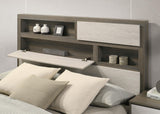 Fenwick Eastern King Bed Bookcase Headboard Grey Oak view 8