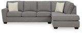Ferne-Pike Charcoal 2-Piece Sectional with Chaise from Decor Furniture