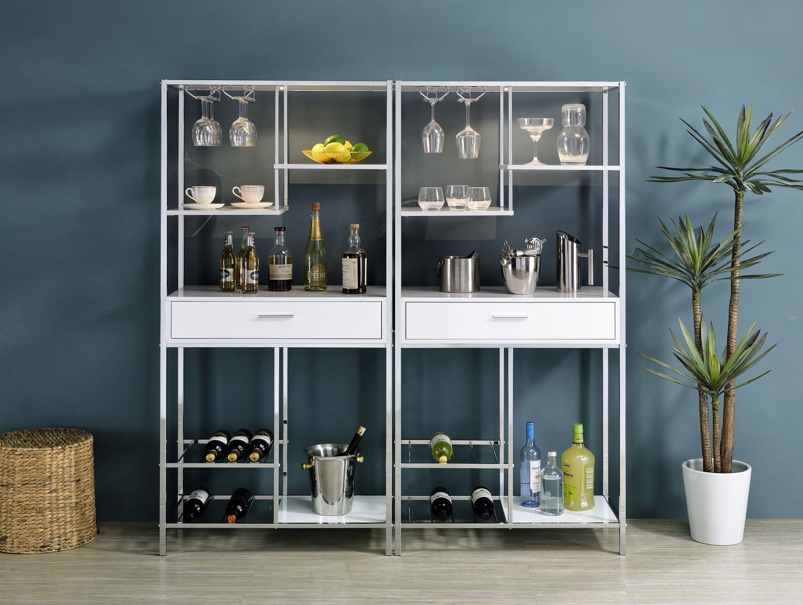 Figueroa Wine Cabinet glassware shelf with holders