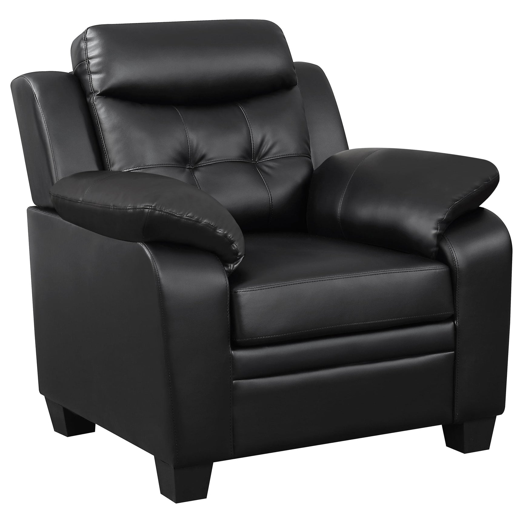 Front angle view of sofa and loveseat in Finley 3-piece set
