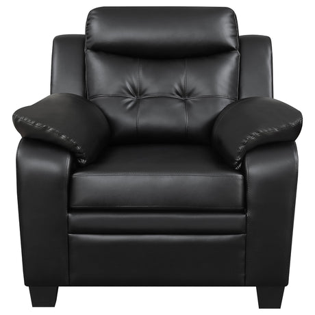Side angle of loveseat in Finley Casual Brown 3-Piece Set