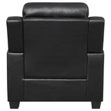 Detailed view of sofa backrest in Finley set