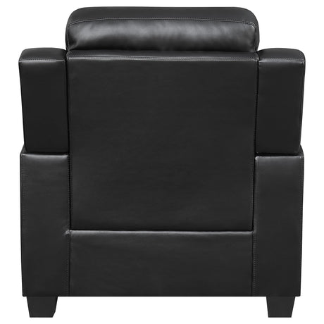Detailed view of sofa backrest in Finley set