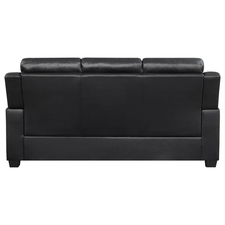 Main view of sofa from Finley Casual Brown 3-Piece Living Room Set