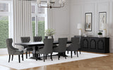 Florence dining table showing underside framework and assembly detail