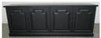 Antique black Florence 4-door dining sideboard buffet cabinet front view
