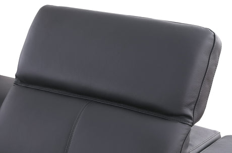 Franco 6-Piece Dark Grey Italian Leather Match Power Reclining Sectional with Storage Console and Cupholders view 5