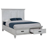 Franco Antique White storage bedroom set bedroom view with bed