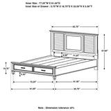 Franco Antique White storage bedroom set Eastern King bed main angled view