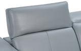 Franco II 6-Piece Light Blue Italian Top Grain Leather Power Reclining Sectional with Wireless Charging view 5