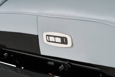 Franco II 6-Piece Light Blue Italian Top Grain Leather Power Reclining Sectional with Wireless Charging view 9