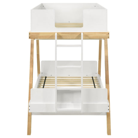 Lower bunk open design with low head and footboards