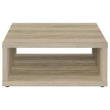 Frisco Square Coffee Table close-up of engineered wood surface