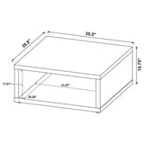 Frisco Square Coffee Table angled side view