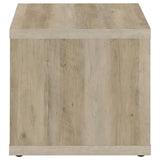 Frisco Square Engineered Wood Side End Table Distressed Pine assembly detail