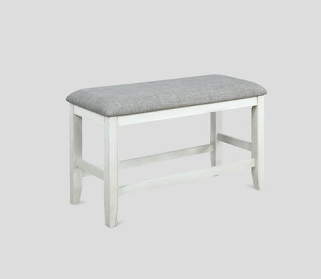 Close-up detail of cushion and leg design on Fulton Chalk White dining chair