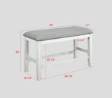 Front view of Fulton Chalk White Square Counter Height Dining Set