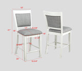 Main view of Fulton Chalk White Square Counter Height Dining Set with bench and chairs
